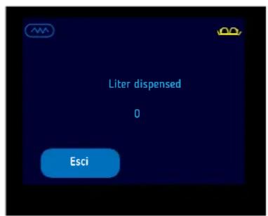 Liter dispensed 0 Esci