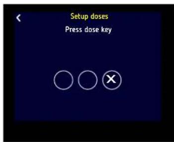 Setup doses Press dose key
