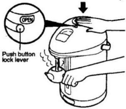 OPEN Push button lock lever