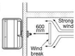 600 mm Strong wind Wind break