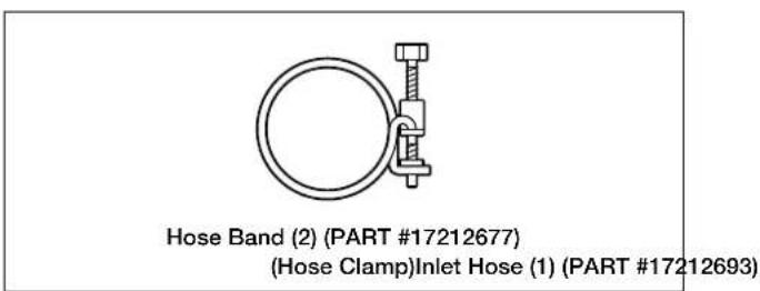 Hose Band (2) (PART #17212677) (Hose Clamp)Inlet Hose (1) (PART #17212693)