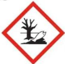 Warning sign with pictogram of tree and boat, enclosed in red diamond shape