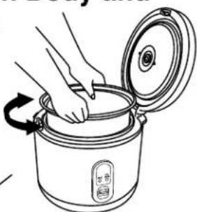 Zojirushi NS-RPC10KT - Place the Inner Cooking Pan into the Main Body and attach the Inner Lid. Close the Outer Lid. - 2