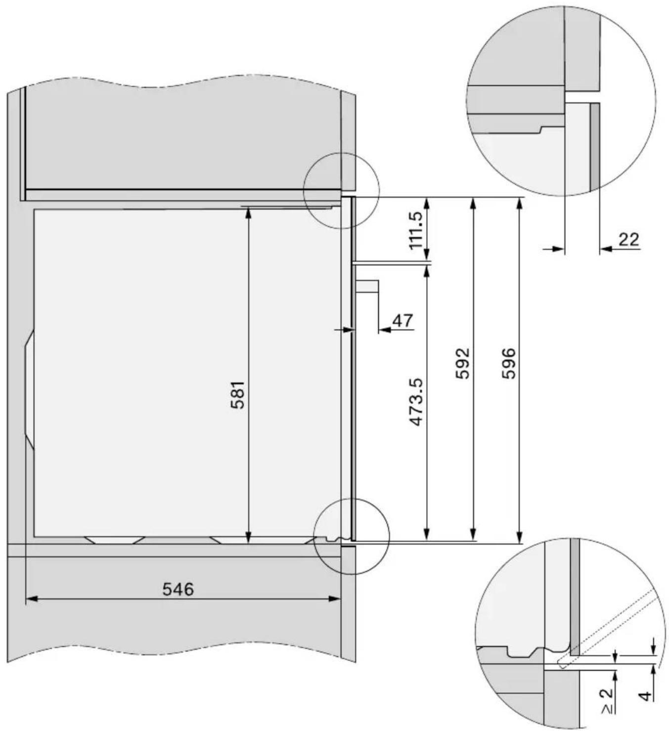 MIELE DO 7860 VLBW - Installation in a tall or base unit - 4