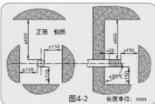 正面 侧面 +150 +150 +150 +20 +20 +30 图4-2 长度单位：mm