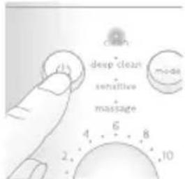 deep clean sensitive massage mode 1 2 4 6 8 10