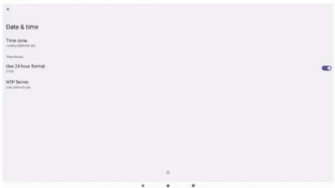 Date & time Time zone (04:00-05:00) Time format Use 24-hour format NTP Server (04:00-05:00)