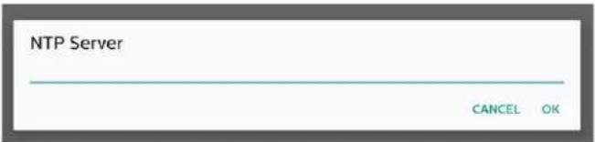NTP Server CANCEL OK