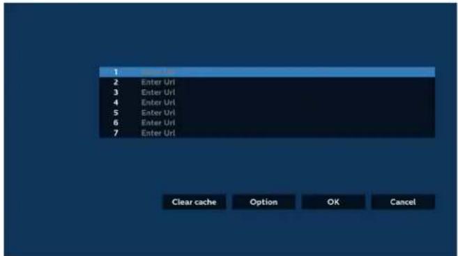 1 Enter UI 2 Enter UI 3 Enter UI 4 Enter UI 5 Enter UI 6 Enter UI 7 Enter UI Clear cache Option OK Cancel