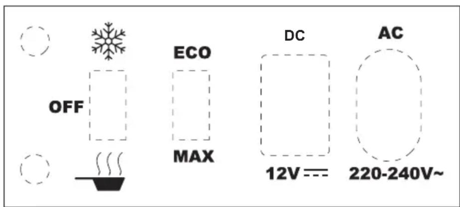 OFF ECO MAX DC AC 12V--- 220-240V~