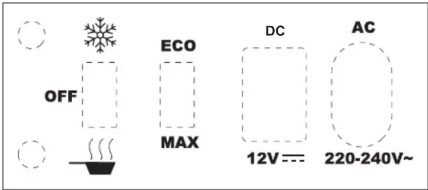 OFF ECO MAX DC AC 12V--- 220-240V~