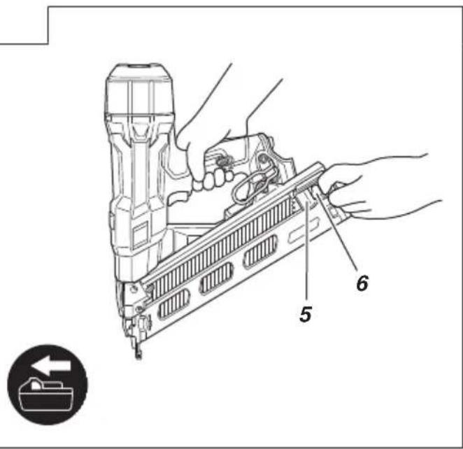 Technical diagram of a fastener with labeled parts including a base, spring, and housing