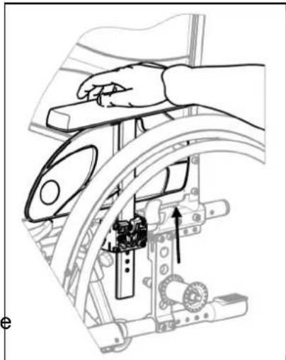 Vermeiren V500 Active - Mounting or removing the armrests (optional) - 2