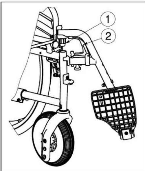 Technical diagram of an aircraft landing gear system with labeled components