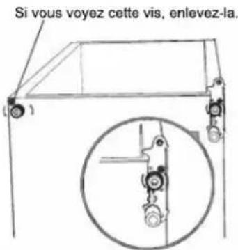 Si vous voyez cette vis, enlevez-la.