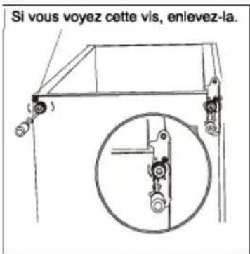 Si vous voyez cette vis, enlevez-la.