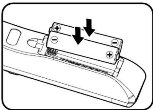 INFOCUS LightPro IN0046 - INSTALLING BATTERIES IN THE REMOTE CONTROL - 2