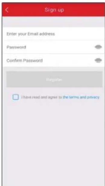 Sign up Enter your Email address Password Confirm Password Delete I have read and agree to the terms and privacy