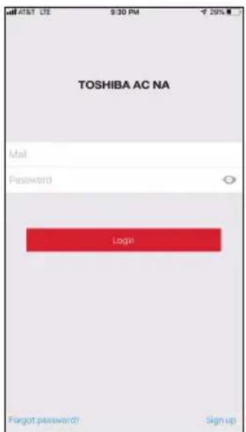 TOSHIBA AC NA Mail Password Login Forgot password? Sign up