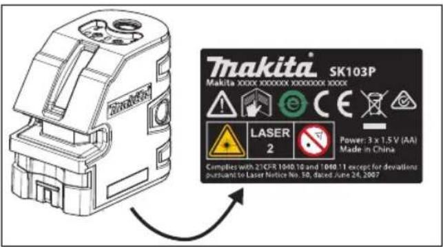 MAKITA SK103P - Beschilderung - 1
