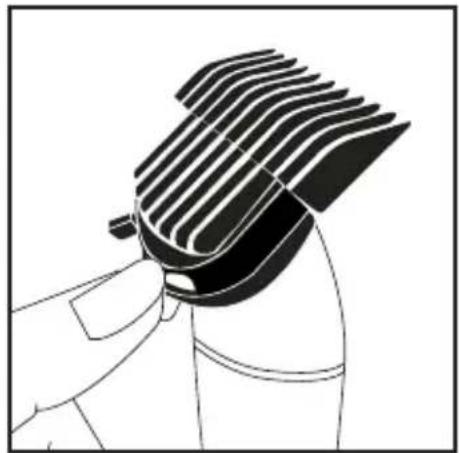 BABYLISS Super-X Metal T992U - Attaching the comb guides to the trimmer - 2