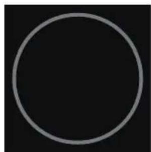 Simple white circular outline on black background (no text or symbols)