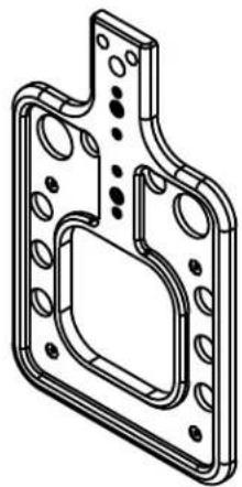 Technical line drawing of a mechanical flange component (no text or symbols)