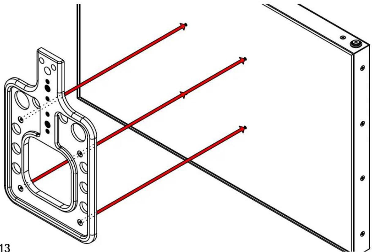 Technical diagram showing light ray paths through a mechanical component with no visible text or symbols