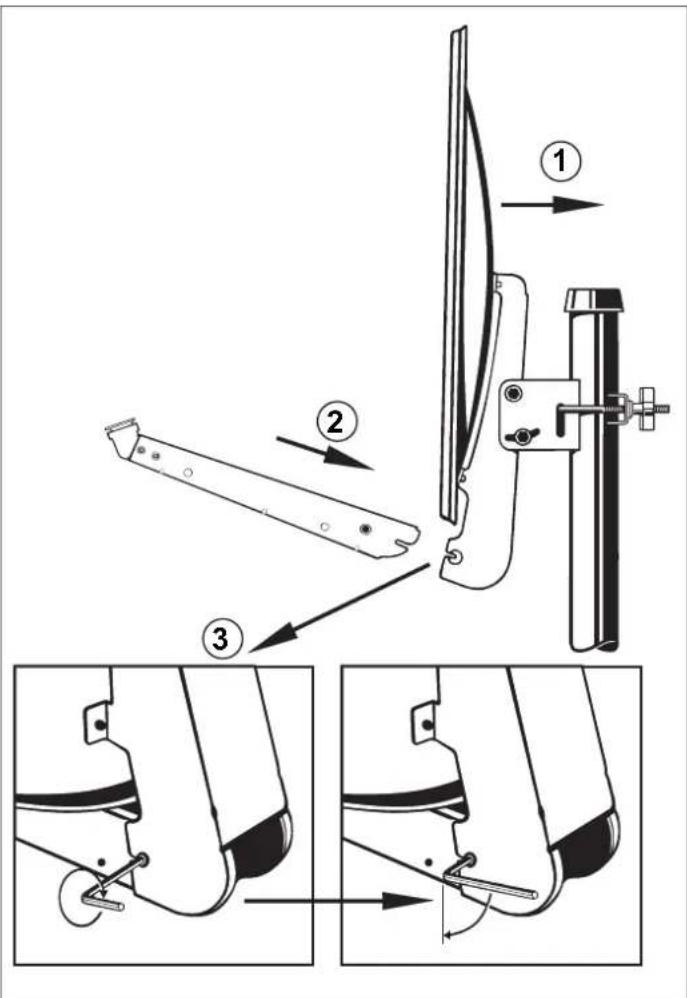 KATHREIN CAS 60 - b. Montage Tragarm und Parabolantenne - 1