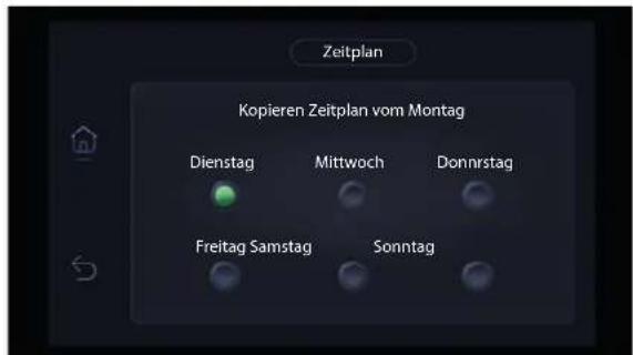 Zeitplan Kopieren Zeitplan vom Montag Dienstag Mittwoch Donnrstag Freitag Samstag Sonntag