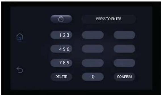 PRESS TO ENTER 1 23 4 56 7 89 DELETE 0 CONFIRM