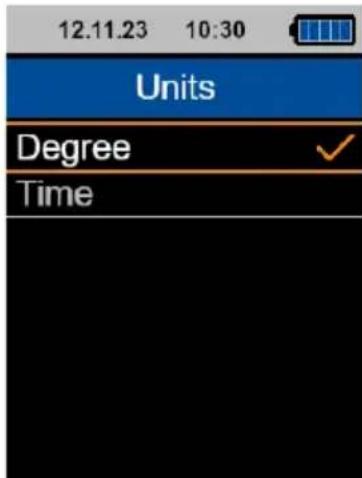 12.11.23 10:30 Units Degree ✓ Time