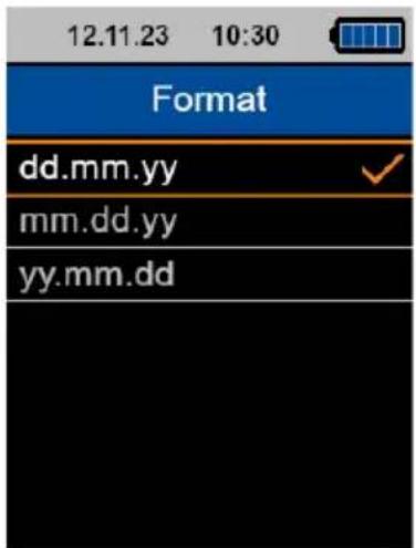 12.11.23 10:30 Format dd.mm.yy mm.dd.yy yy.mm.dd