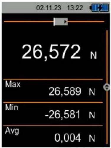 PCE Instruments DFG 20K X - Statistical display - 1
