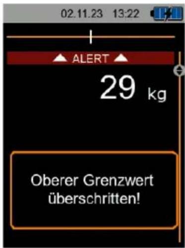 02.11.23 13:22 ▲ ALERT ▲ 29 kg Oberer Grenzwert überschritten!