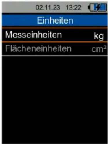 02.11.23 13:22 Einheiten Messeinheiten kg Flächeneinheiten cm²
