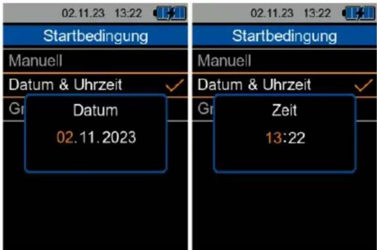 02.11.23 13:22 Startbedingung Manuell Datum & Uhrzeit Gr Datum 02.11.2023 Startbedingung Manuell Datum & Uhrzeit Gr Zeit 13:22