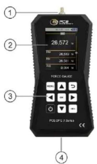 1 26.572 N FND 26.580 N Mn 26.581 N AIS 0.004 N FORCE GAUGE 3 POC OPTX Series CE 4