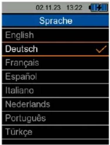 02.11.23 13:22 Sprache English Deutsch ✓ Français Español Italiano Nederlands Português Türkçe