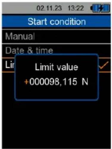 02.11.23 13:22 Start condition Manual Date & time Limit value +000098,115 N