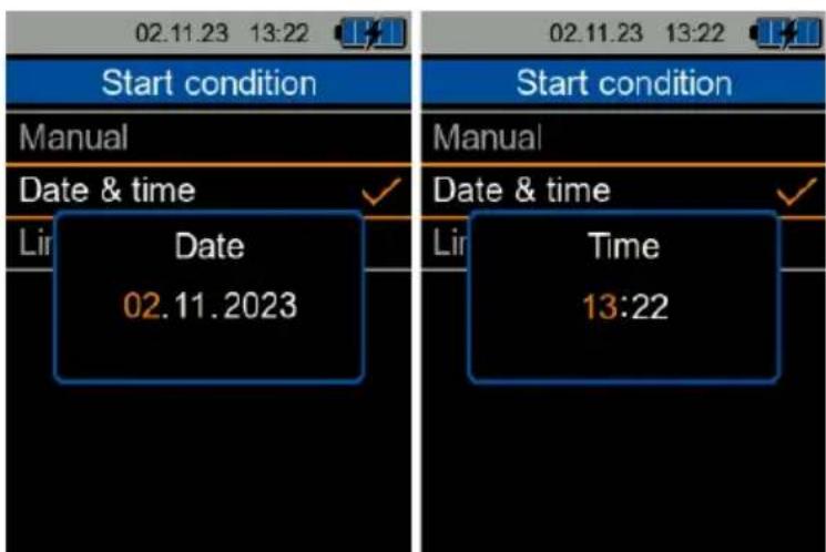02.11.23 13:22 Start condition Manual Date & time Lir Date 02.11.2023 Start condition Manual Date & time Lir Time 13:22