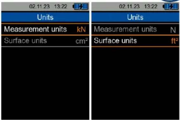 02.11.23 13:22 Units Measurement units kN Surface units cm² Units Measurement units N Surface units ft²