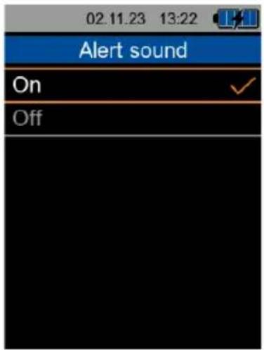 02.11.23 13:22 Alert sound On Off