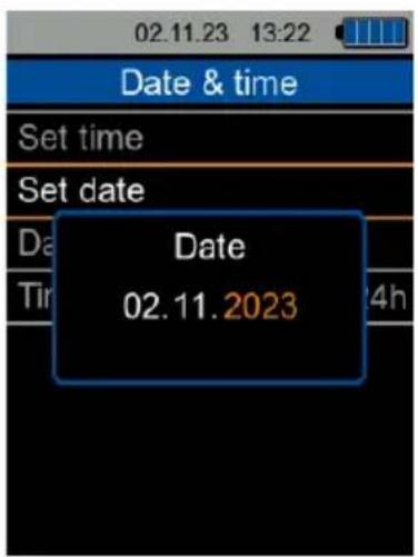 02.11.23 13:22 Date & time Set time Set date Date 02.11.2023