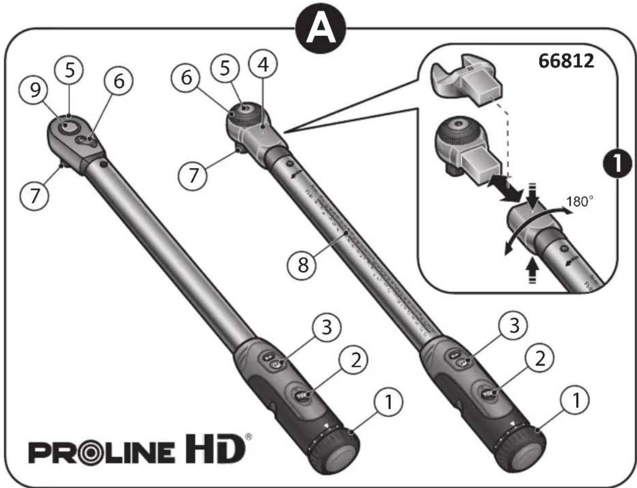 PROLINE HD® A 66812 180° 1 2 3 2 3 1 7 6 5 4 9 7