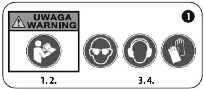 UWAGA WARNING 1.2. 3.4.