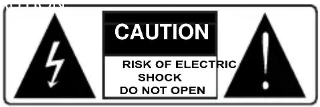 CAUTION RISK OF ELECTRIC SHOCK DO NOT OPEN