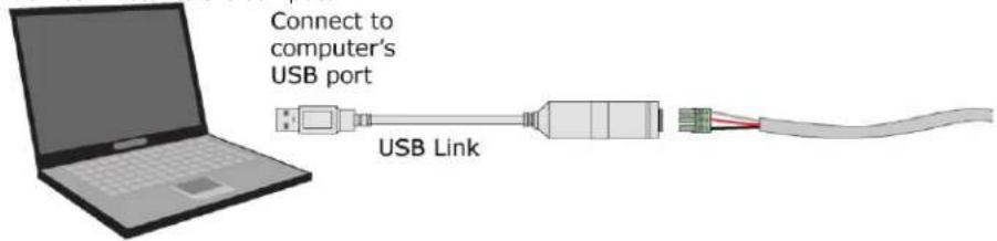 Connect to computer's USB port USB Link