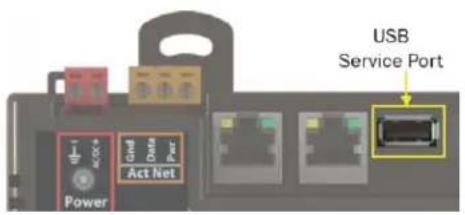 USB Service Port Power Grid Data Port Act Net