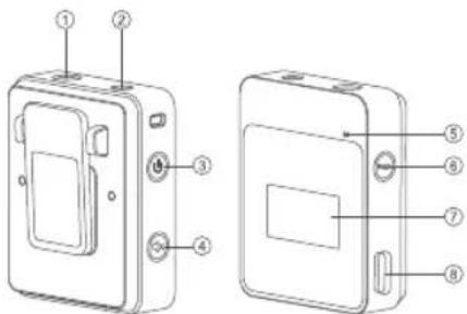 Technical diagram of a device with numbered components for identification